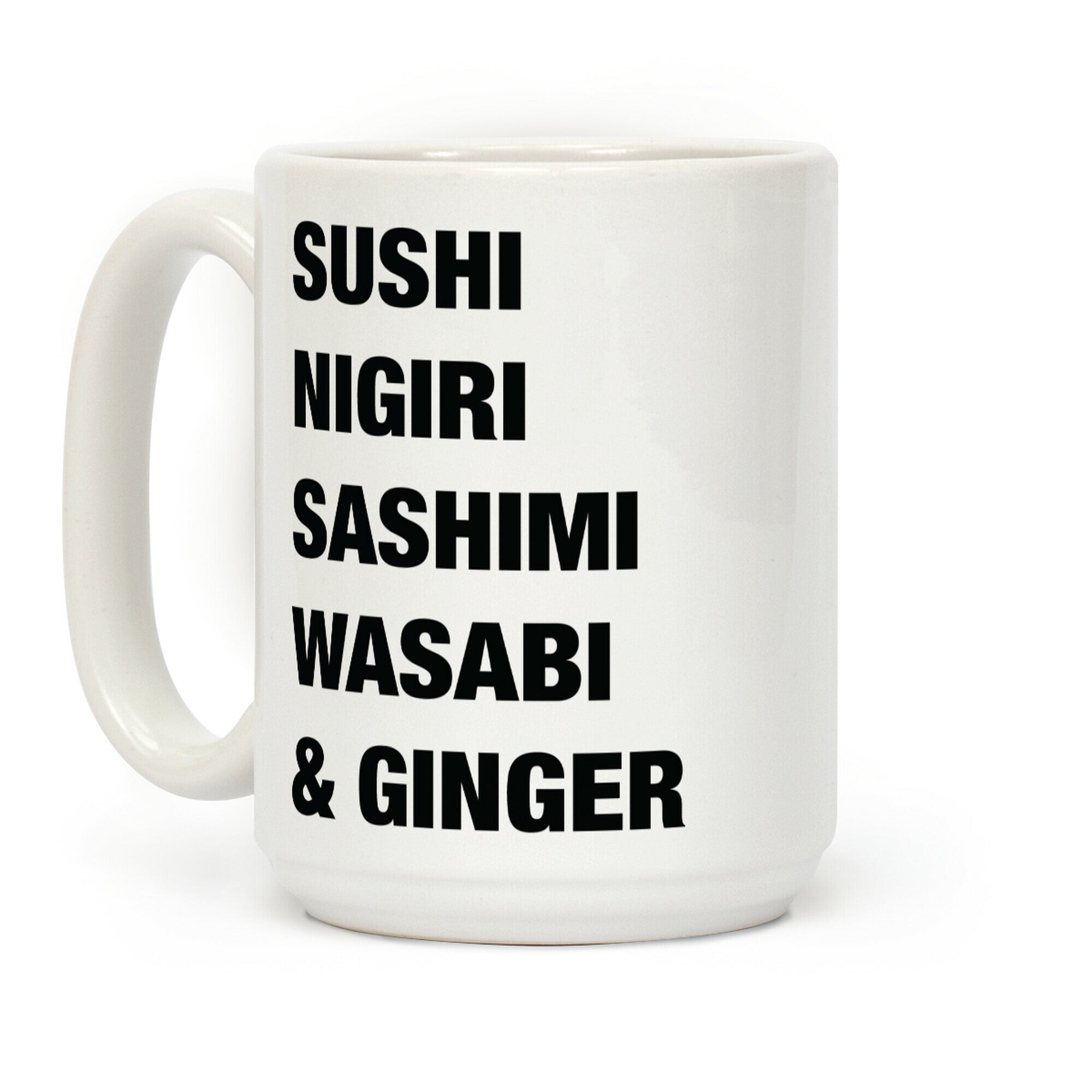 Sushi Nigiri Sashimi Wasabi & Ginger Coffee Mug
